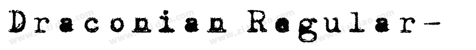 Draconian Regular字体转换